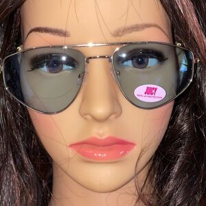 JUICY COUTURE Zillion Sunglasses In Shiny Gold Blue Lenses